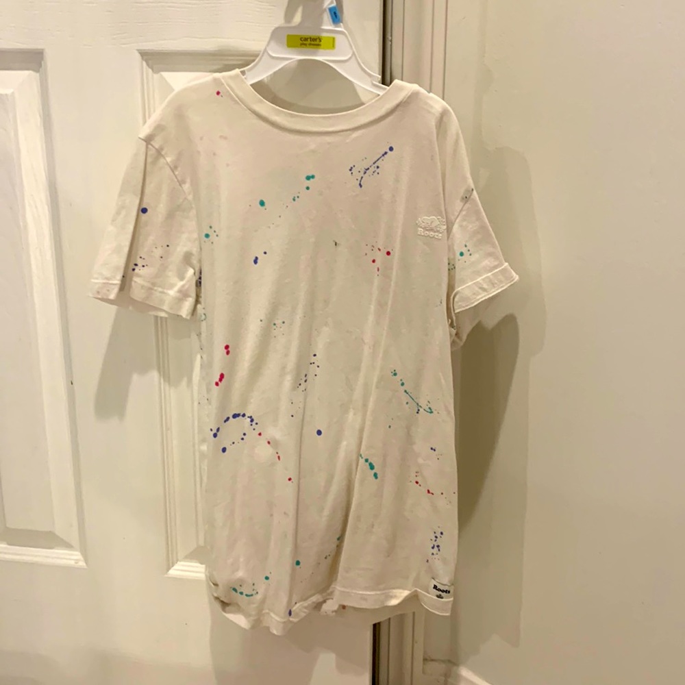 Roots paint splatter shirt